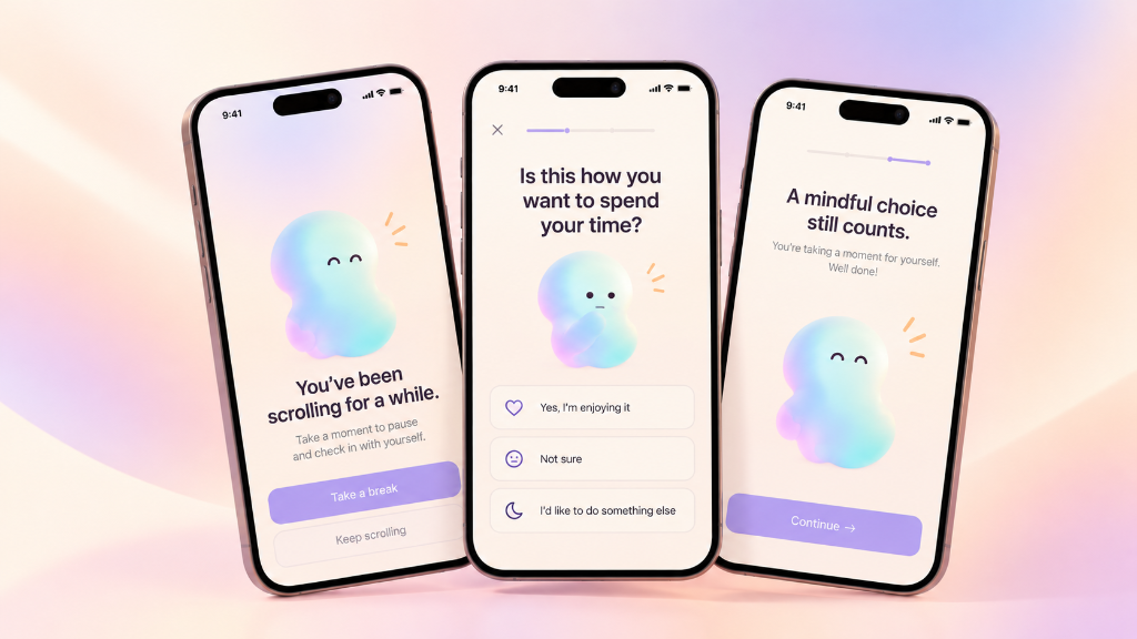 ROMO. Design Friction notification and reflection prompts